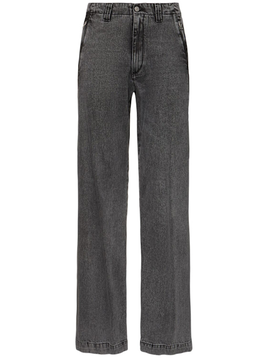MM6 Maison Margiela: Zip denim jeans - men_0 | Luisa Via Roma