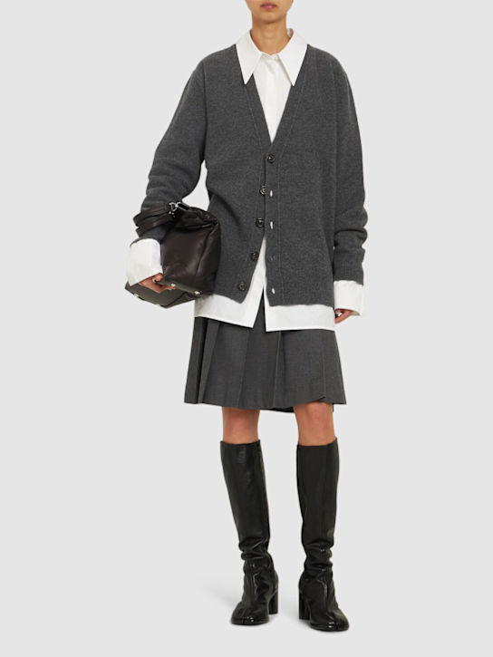 Maison Margiela: Washed wool cardigan - women_1 | Luisa Via Roma