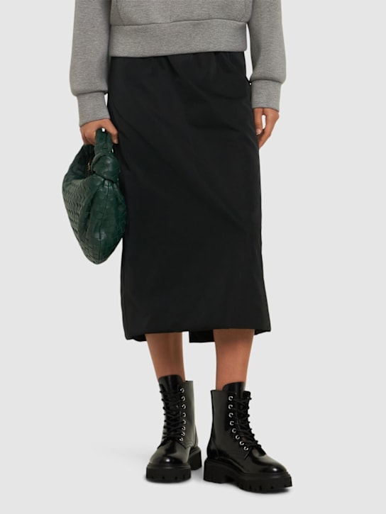MSGM: 40mm Combat leather boots - women_1 | Luisa Via Roma