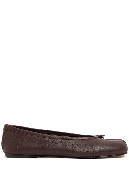 Maison Margiela: Ballerines en cuir Tabi 10 mm - women_0 | Luisa Via Roma