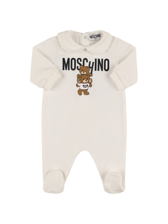 Moschino: コットンスウェットロンパース - kids-girls_0 | Luisa Via Roma