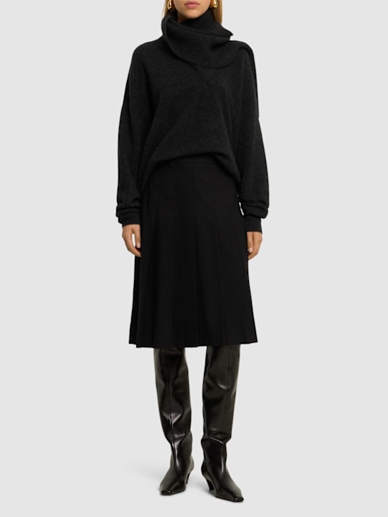 Dunst: Pleated flannel midi skirt - women_1 | Luisa Via Roma