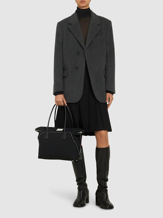 Maison Margiela: 粘胶纤维平纹针织高领连体衣 - women_1 | Luisa Via Roma