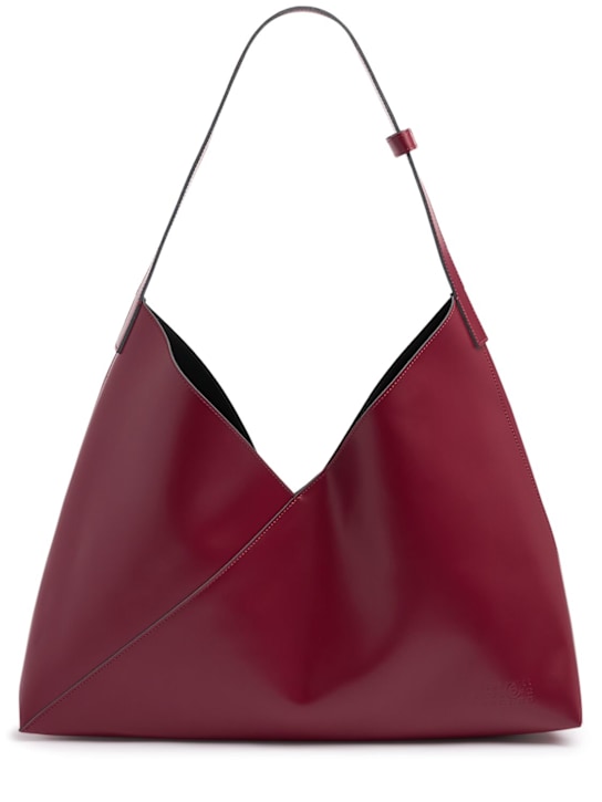MM6 Maison Margiela: XL Fortune Cookie leather shoulder bag - women_0 | Luisa Via Roma