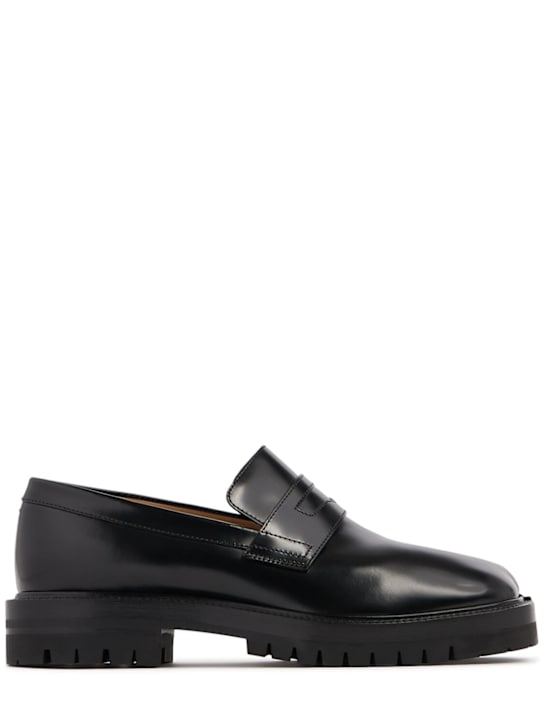 Maison Margiela: 30mm Tabi County leather loafers - women_0 | Luisa Via Roma