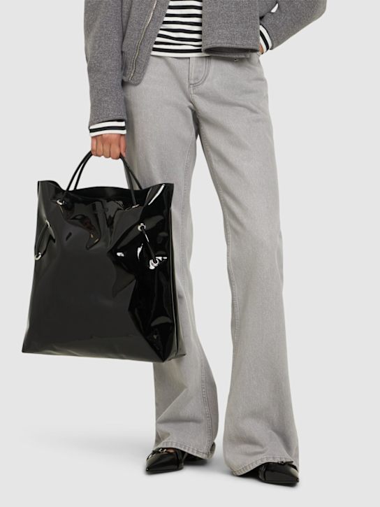 MSGM: Wrinkled leather tote bag - women_1 | Luisa Via Roma