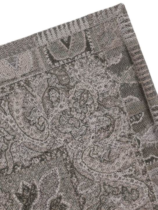 Etro: Carvin wool throw - Grey - ecraft_1 | Luisa Via Roma