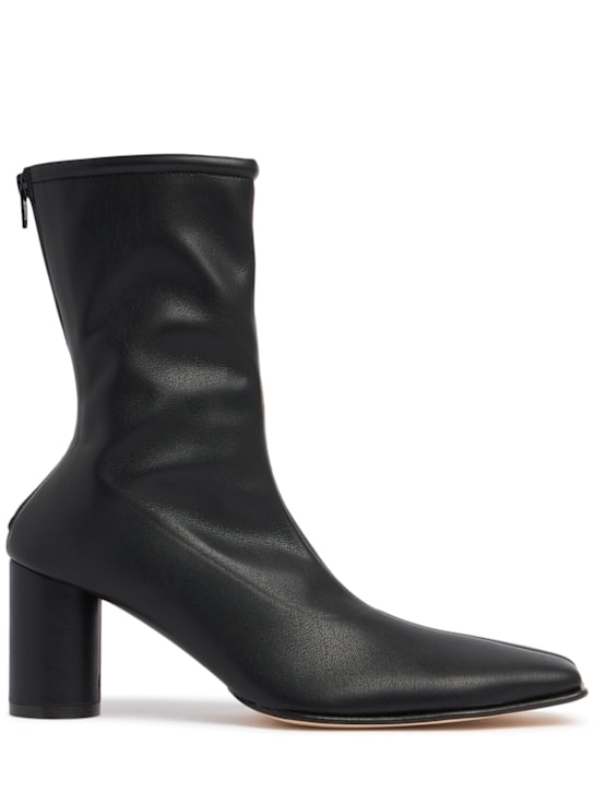 MM6 Maison Margiela: 75mm Faux leather ankle boots - women_0 | Luisa Via Roma