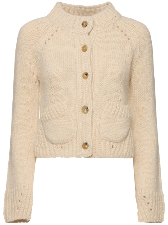 Ermanno Scervino: Buttoned knit cardigan - women_0 | Luisa Via Roma