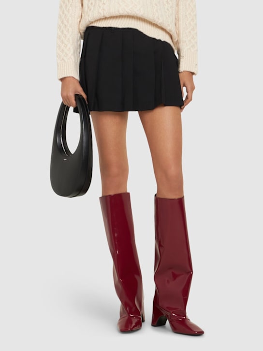 Coperni: Bridge glossy leather boots - women_1 | Luisa Via Roma