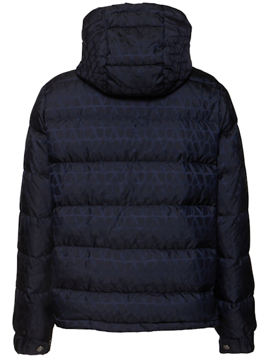 Valentino: Daunenjacke aus Jacquard - Dunkelblau - men_5 | Luisa Via Roma