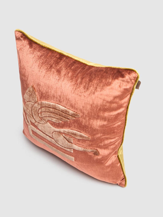 Etro: New Pegaso embroidered cushion w/cord - ecraft_1 | Luisa Via Roma