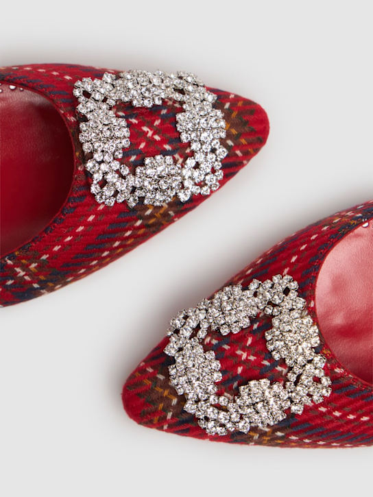 Manolo Blahnik: 10mm Hangisiflat wool ballerinas - women_3 | Luisa Via Roma