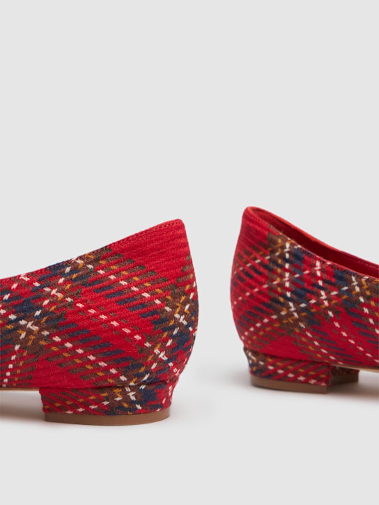 Manolo Blahnik: 10mm Hangisiflat wool ballerinas - women_4 | Luisa Via Roma