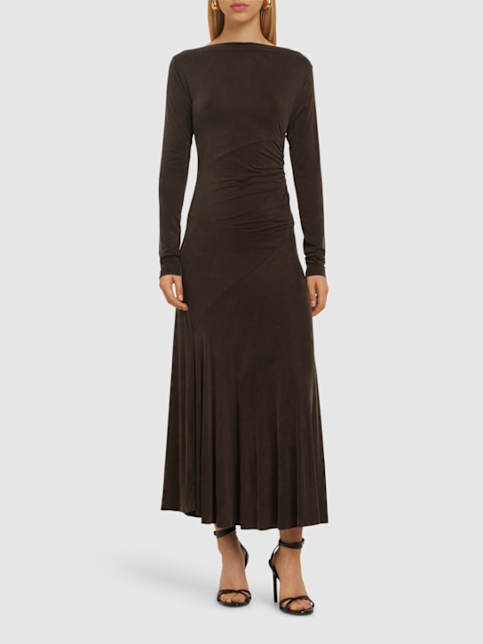 The Andamane: Saba suede-touch jersey midi dress - women_1 | Luisa Via Roma