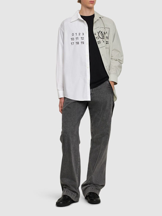 MM6 Maison Margiela: Zip denim jeans - men_1 | Luisa Via Roma