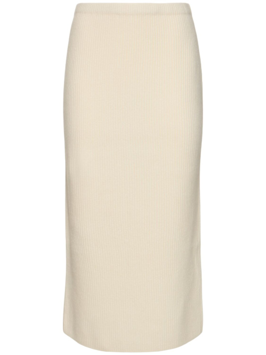 Theory: Wool & cashmere knit midi skirt - women_0 | Luisa Via Roma