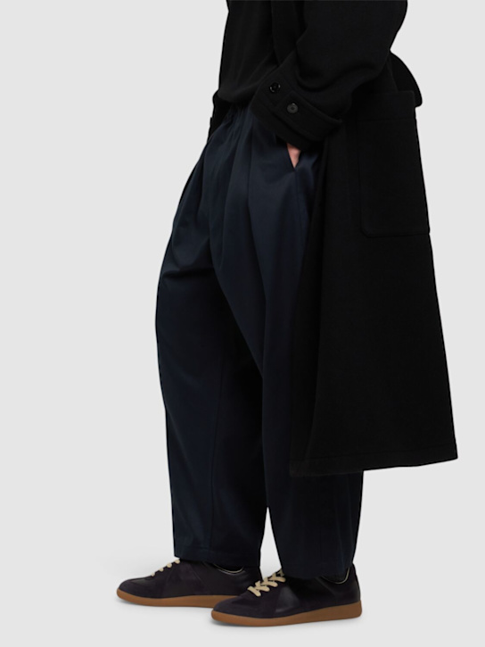 Maison Margiela: Replica leather & suede sneakers - men_1 | Luisa Via Roma