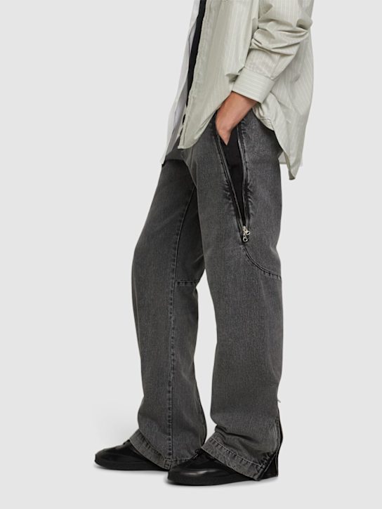 MM6 Maison Margiela: Leather low top sneakers - men_1 | Luisa Via Roma