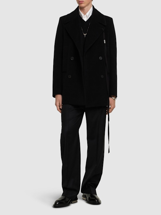 Ann Demeulemeester: Harry felted wool peacoat - men_1 | Luisa Via Roma