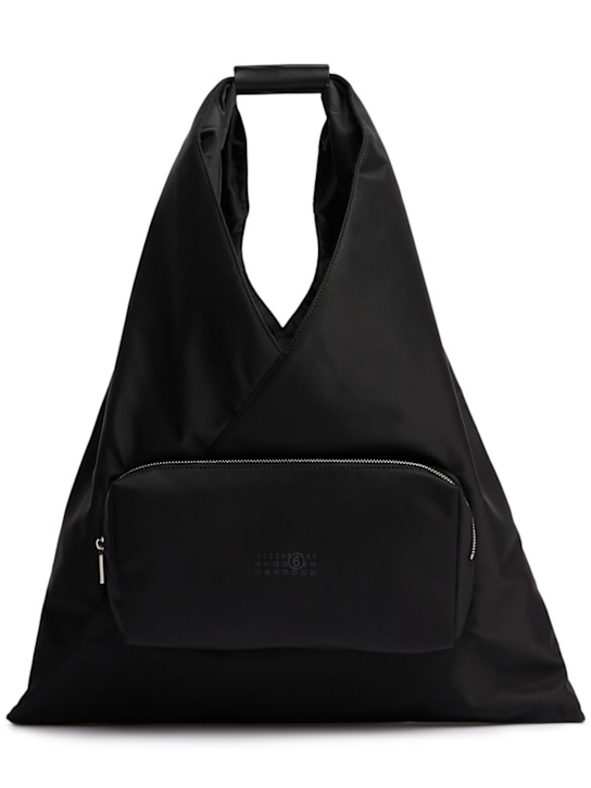 MM6 Maison Margiela: Japanese nylon tote bag w/pocket - women_0 | Luisa Via Roma
