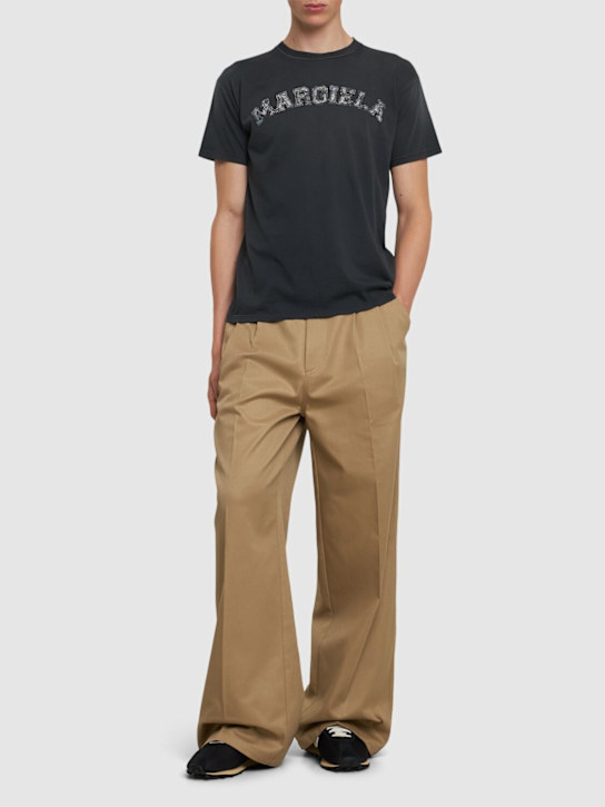 Maison Margiela: Overdyed cotton jersey t-shirt - men_1 | Luisa Via Roma