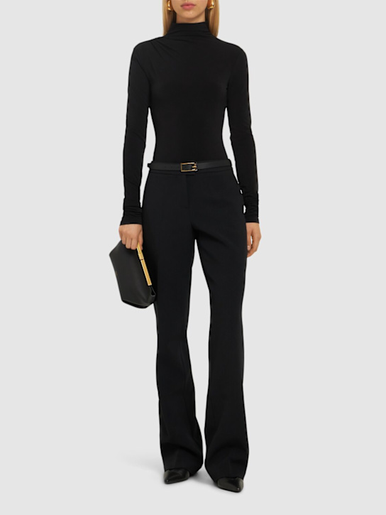 The Andamane: Parker open back jersey sablé bodysuit - women_1 | Luisa Via Roma