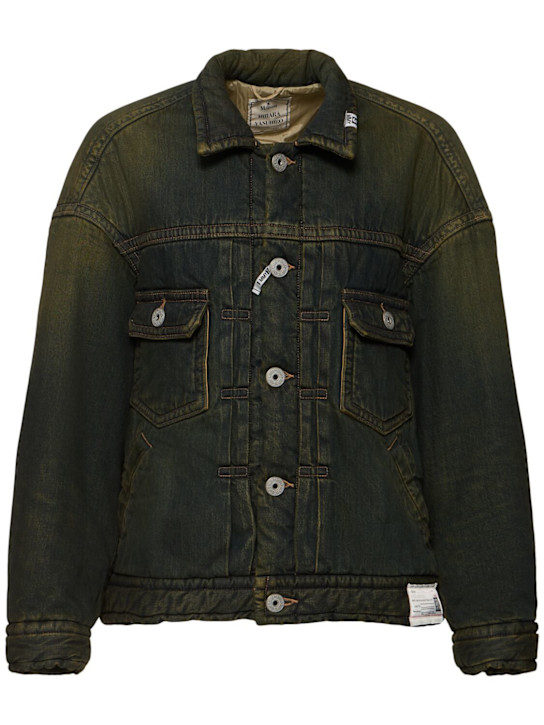 Mihara Yasuhiro: Denim puffer jacket - men_0 | Luisa Via Roma