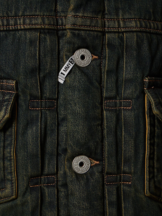 Mihara Yasuhiro: Denim puffer jacket - men_3 | Luisa Via Roma