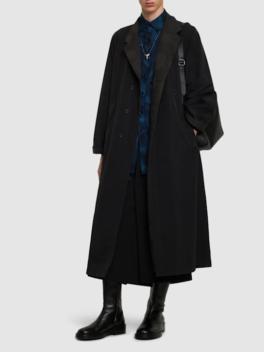 Cotton blend long coat - Thumbnail 2