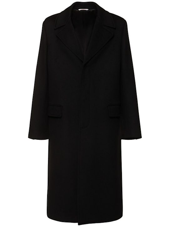 Valentino: Mantel aus Wolle und Kaschmir - Schwarz - men_0 | Luisa Via Roma