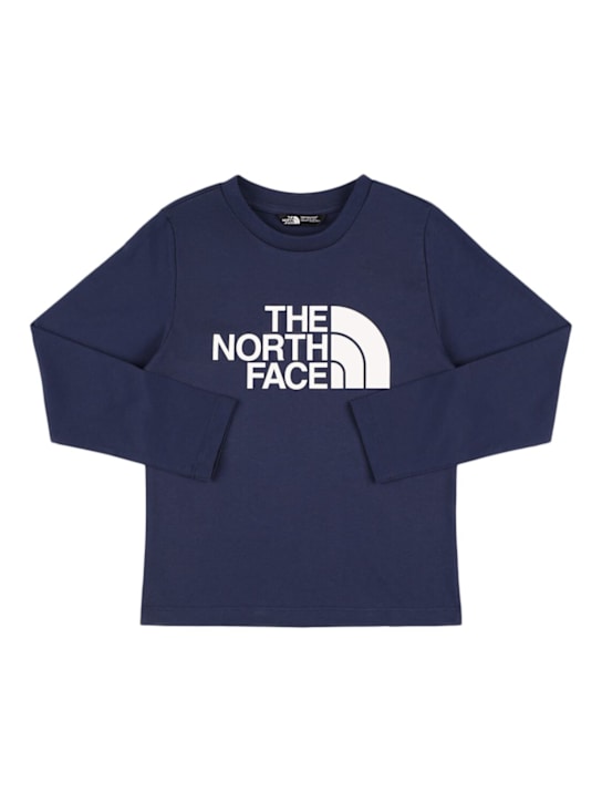 The North Face: Logo印花混棉平纹针织T恤 - kids-boys_0 | Luisa Via Roma