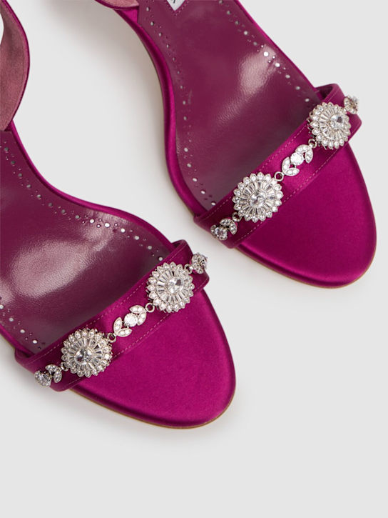 Manolo Blahnik: 90mm Lamisan satin sandals - women_3 | Luisa Via Roma