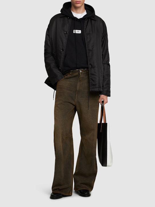 MM6 Maison Margiela: Raw cut 5-pocket denim jeans - men_1 | Luisa Via Roma