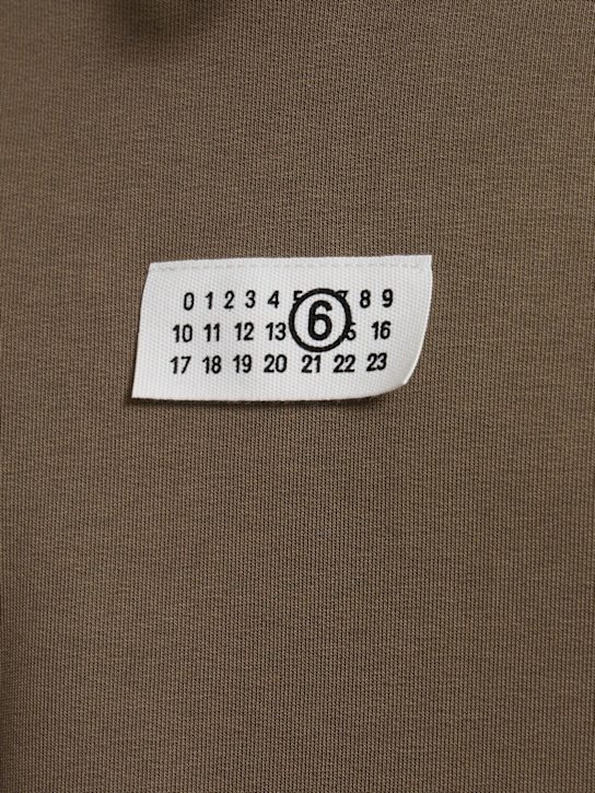 MM6 Maison Margiela: Cotton blend sweatshirt w/ logo patch - women_1 | Luisa Via Roma