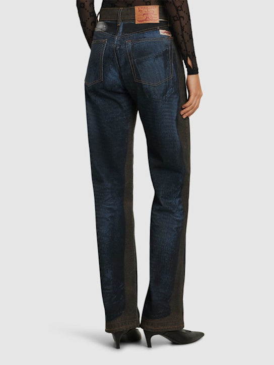 Y/PROJECT: Trompe l'oeil high rise straight jeans - women_2 | Luisa Via Roma
