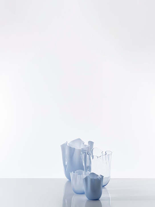 Venini: Fazzoletto vase - Transparent/Blu - ecraft_1 | Luisa Via Roma