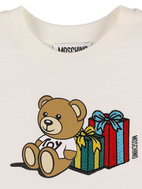 Moschino: コットンジャージー長袖Tシャツ - kids-boys_1 | Luisa Via Roma