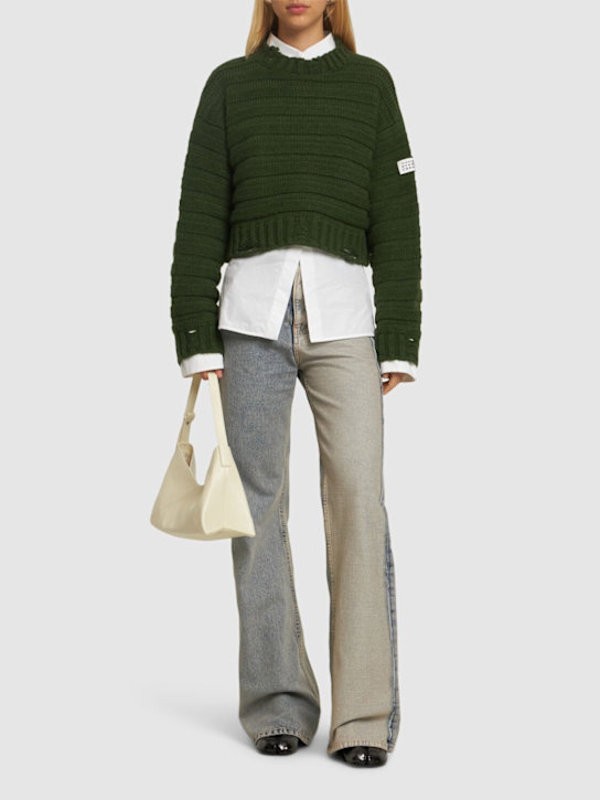 MM6 Maison Margiela: ウールブレンドセーター - women_1 | Luisa Via Roma