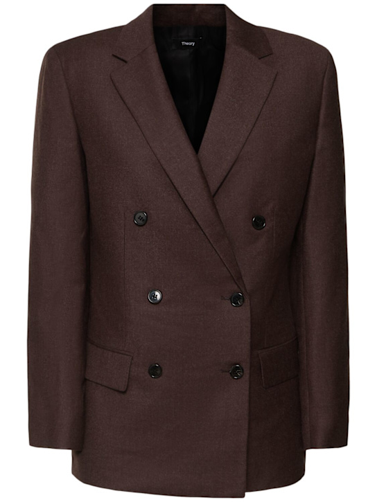 Theory: Boxy double breast wool jacket - women_0 | Luisa Via Roma