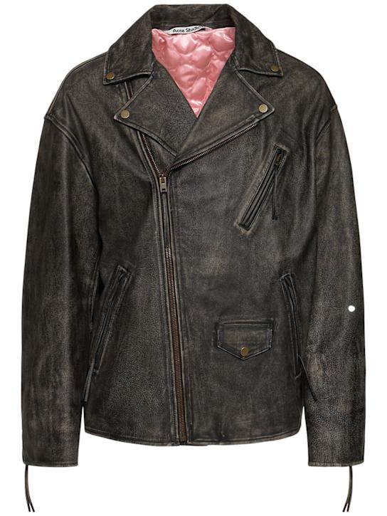 Acne Studios: Leather jacket - men_0 | Luisa Via Roma