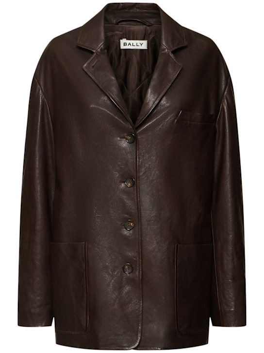 Bally: Leather jacket - women_0 | Luisa Via Roma