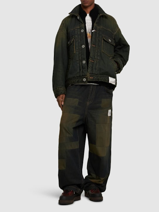 Mihara Yasuhiro: Denim puffer jacket - men_1 | Luisa Via Roma