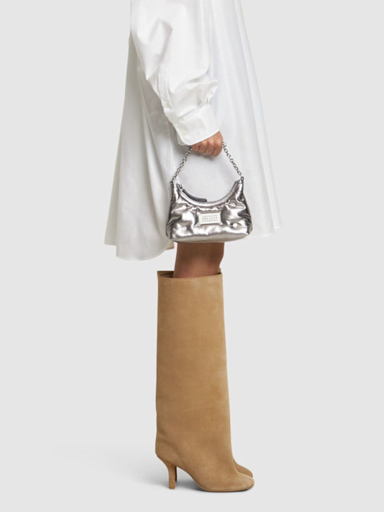 MM6 Maison Margiela: 80mm Suede tall boots - women_1 | Luisa Via Roma