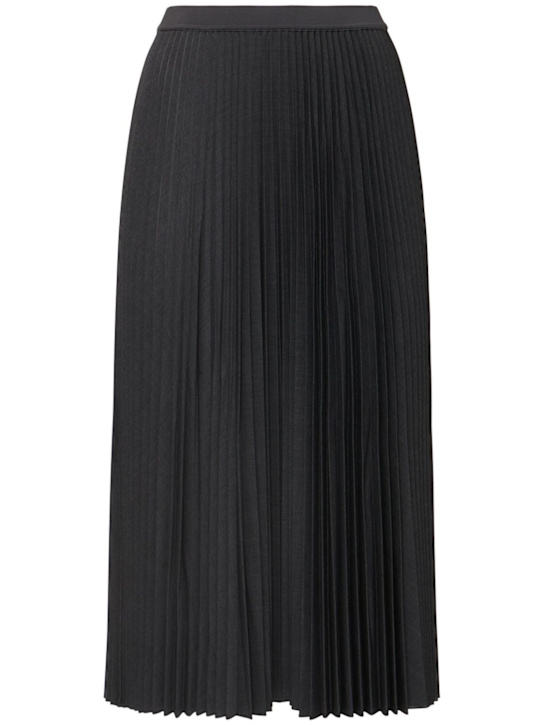 Theory: Pleated wool blend midi skirt - women_0 | Luisa Via Roma