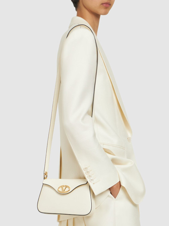 Valentino Garavani: Mini Vlogo Bold leather shoulder bag - women_1 | Luisa Via Roma