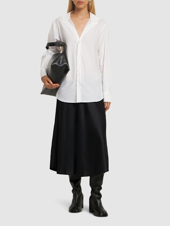 MM6 Maison Margiela: Cotton & viscose midi dress - women_1 | Luisa Via Roma