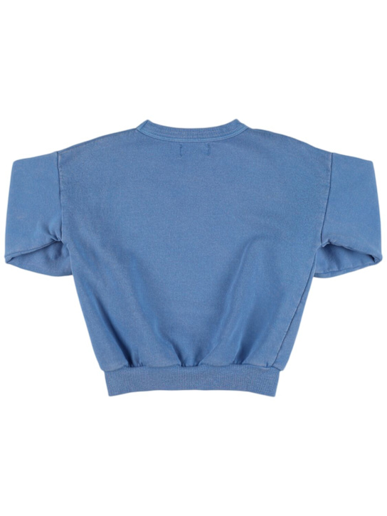 Bobo Choses: Printed cotton sweatshirt - Blue - kids-boys_2 | Luisa Via Roma