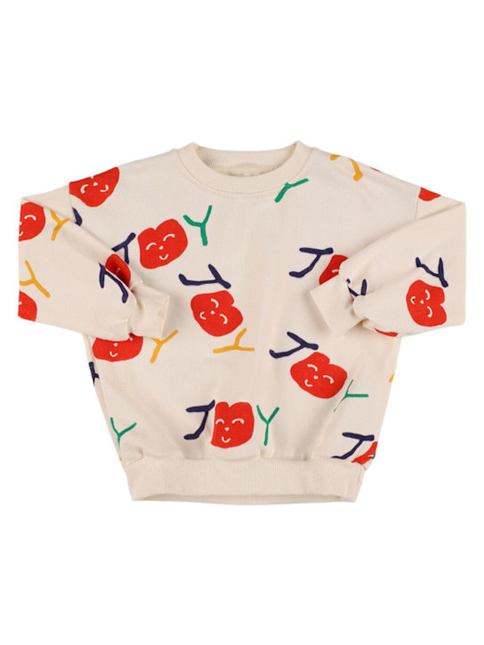 Bobo Choses: Printed cotton sweatshirt - Off-white - kids-boys_0 | Luisa Via Roma