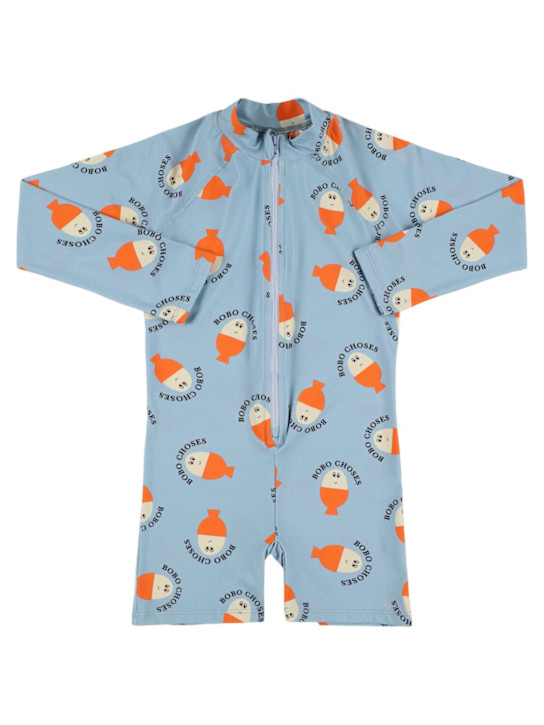 Bobo Choses: ライクラ スイムスーツ - ライトブルー - kids-girls_0 | Luisa Via Roma